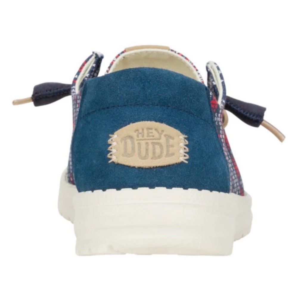 HeyDude Wendy Winter Sweater Patterned Slip-On Shoes w/ Blue and Red Accents W7 - Picture 13 of 16